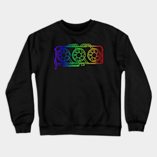 Pixel Look RGB Gaming Graphic Card Gamer Crewneck Sweatshirt